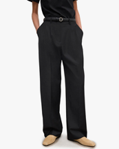 House of Dagmar Wide Suit Trousers Black