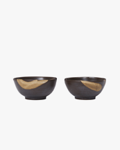 Ferm Living Koyo Bowls Set Of 2 Dark Brown/Buff