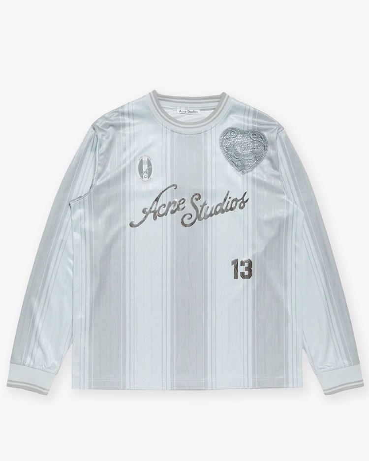 Acne Studios Football Logo Long Sleeve Grey