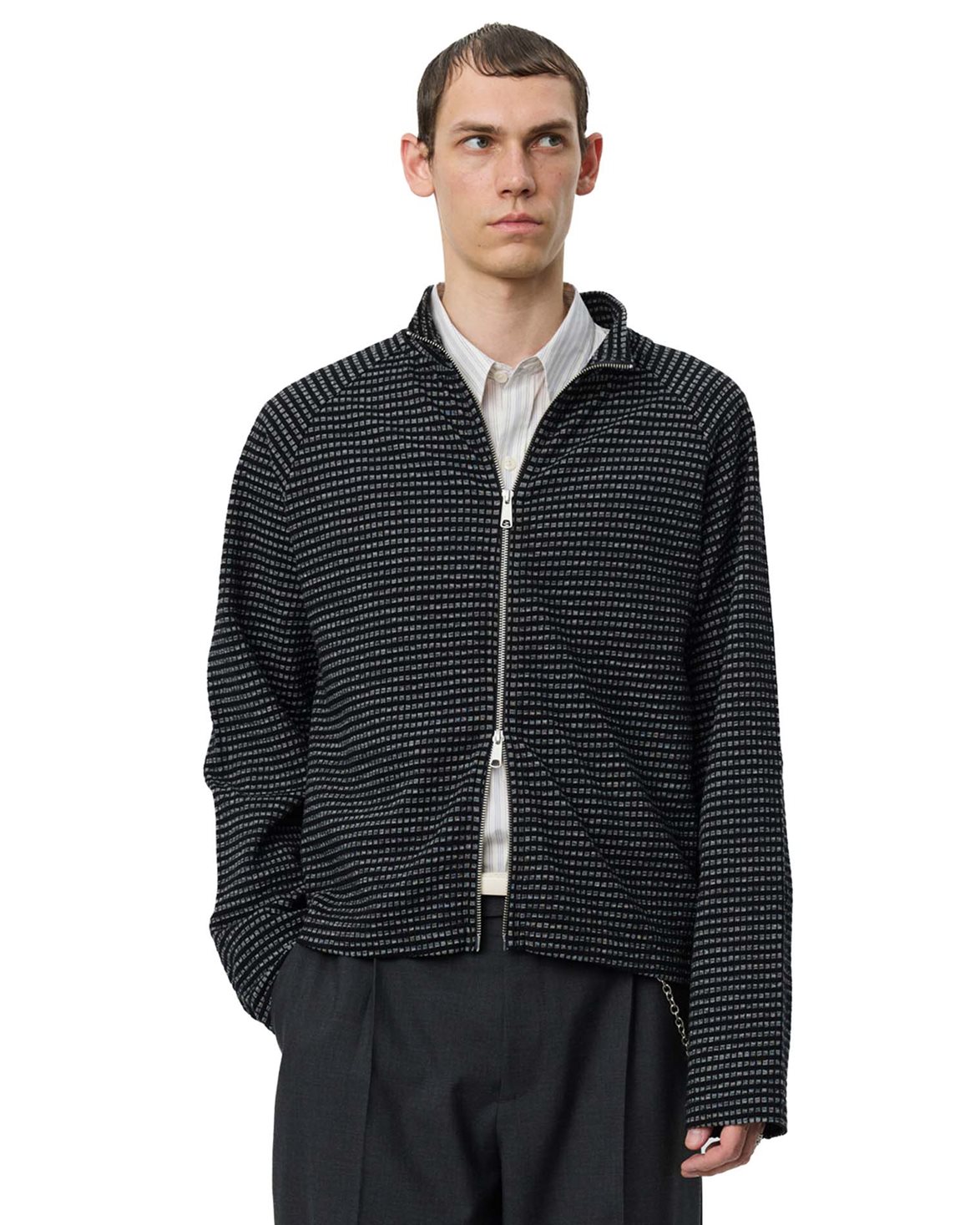 Mfpen Leisure Zip Up Black Experienced Check - Vallgatan 12