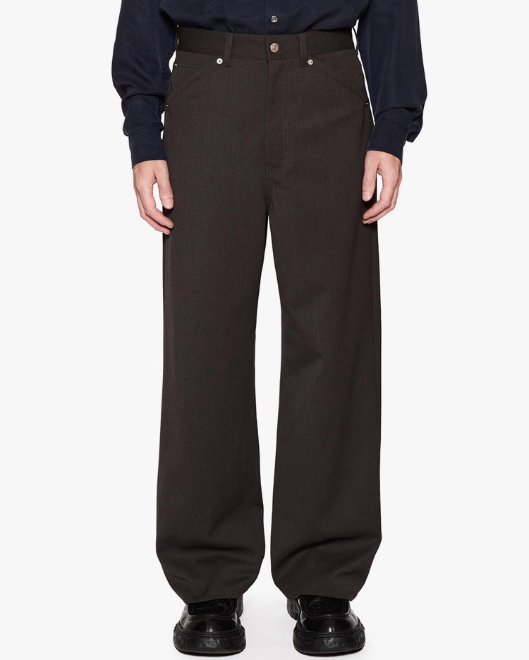 HOPE Stellar Trousers Brown Melange Twill