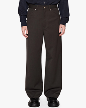 HOPE Stellar Trousers Brown Melange Twill