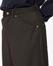 HOPE Stellar Trousers Brown Melange Twill