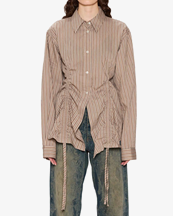 HOPE String Shirt Vintage Brown Stripe