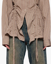 HOPE String Shirt Vintage Brown Stripe