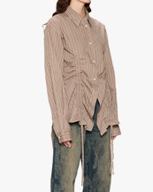 HOPE String Shirt Vintage Brown Stripe