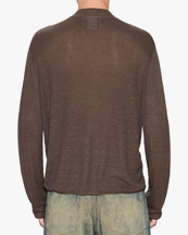 HOPE Goal Cardigan Brown Hemp Rib