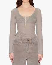 HOPE Stroll Sweater Grey Hemp Rib