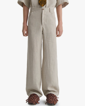 Séfr Arno Trouser Beige Concrete Linen