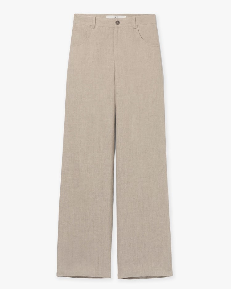 Séfr Arno Trouser Beige Concrete Linen