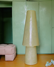HK Living Glassfiber Floor Lamp Soft Green