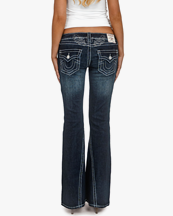 True Religion Joey Lr Flare Lurex Big T Flap Jeans Stone Fox