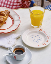 Pick a Poppy Bird Tapas Plate Blue