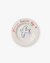 Pick a Poppy Bird Tapas Plate Blue