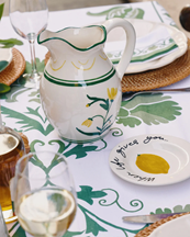 Pick a Poppy Cottage Flower Pitcher Yellow