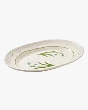 Pick a Poppy Cottage Blue Bell Serving Plate Light Blue
