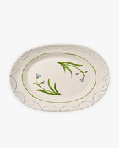 Pick a Poppy Cottage Blue Bell Serving Plate Light Blue