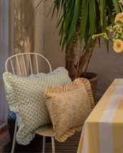 Pick a Poppy Damson Cushion Cover 30X40 Cm Light Yellow