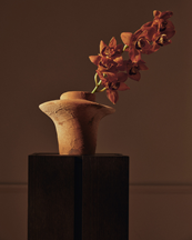 Ferm Living Parcel Pedestal 60 Cm Dark Stained Oak