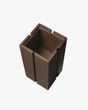 Ferm Living Parcel Pedestal 60 Cm Dark Stained Oak