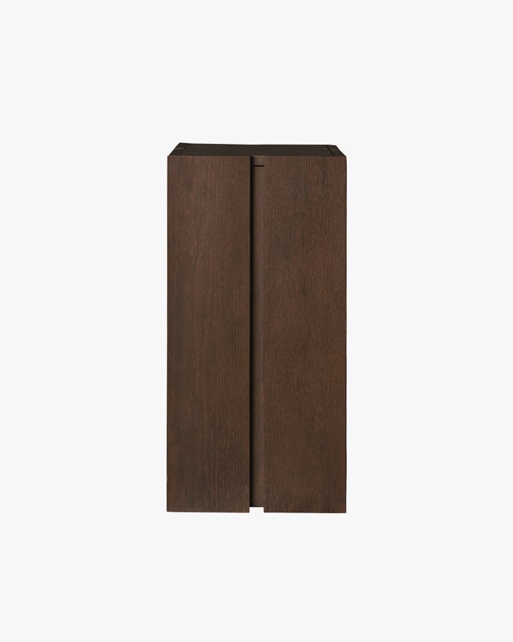 Ferm Living Parcel Pedestal 60 Cm Dark Stained Oak