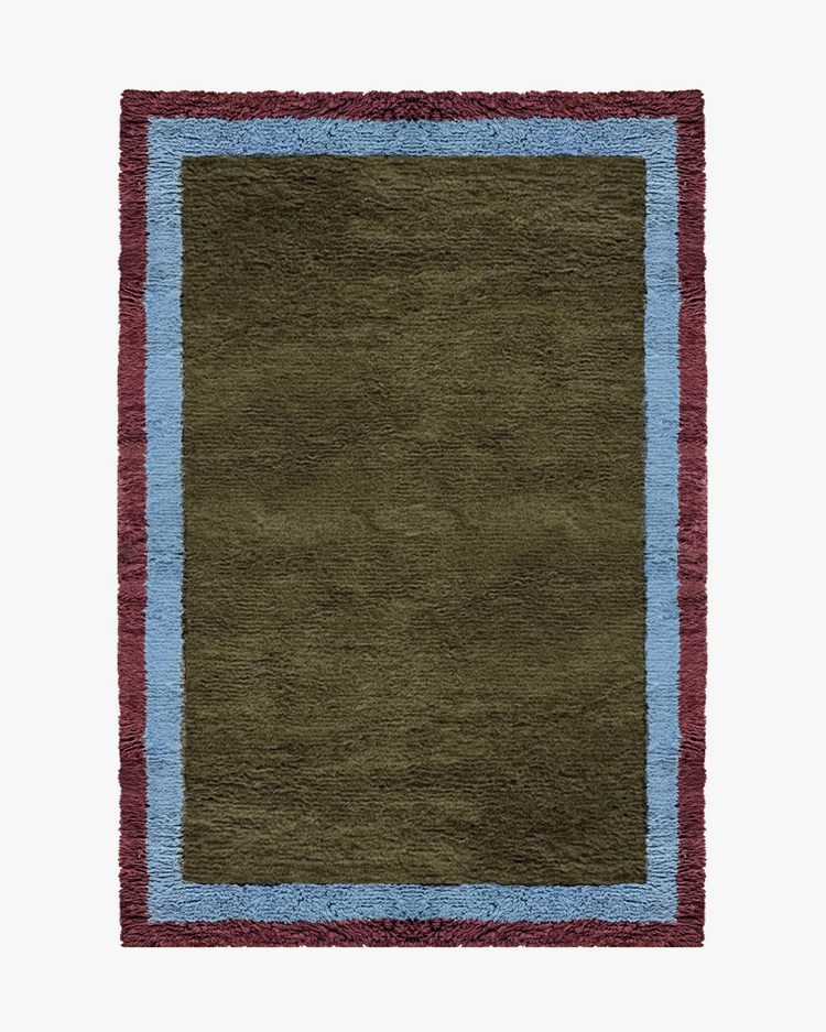 Layered Shaggy Edge Wool Rug Eden