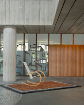 Layered Shaggy Edge Wool Rug Amber
