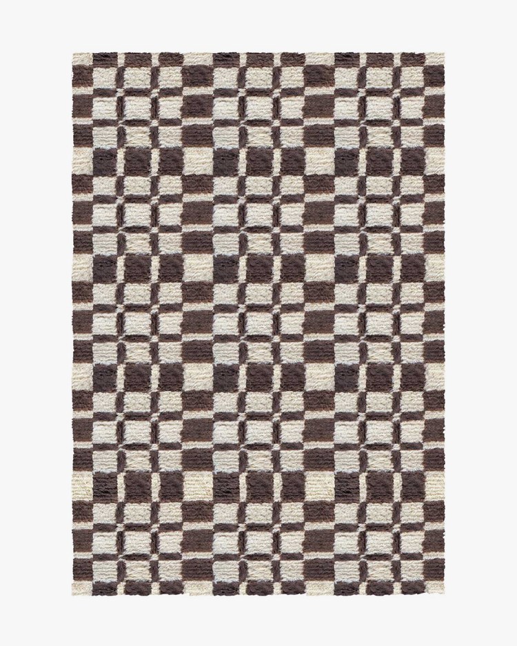 Layered Evelina Kroon Shaggy Rug Chestnut
