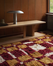 Layered Evelina Kroon Shaggy Rug Currant Bush