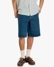 Woodbird Rami Stone Shorts Blue