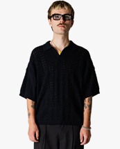 Woodbird Shimo Wave Polo Black