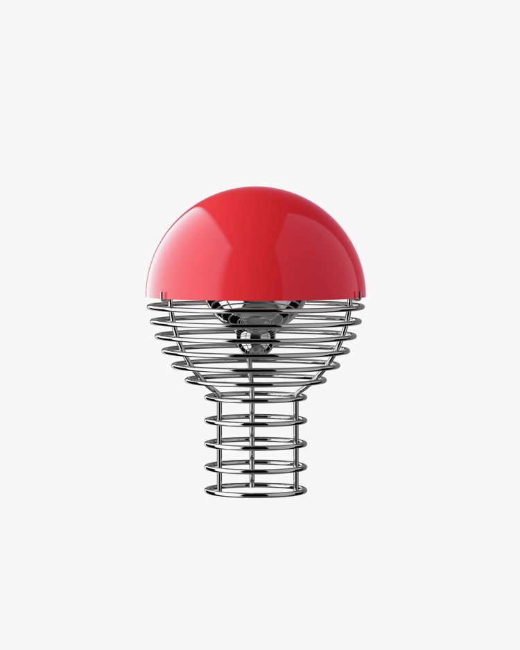 Verpan Wire Portable Lamp Red