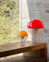 Verpan Wire Table Lamp Ø30 Chrome/Red