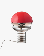 Verpan Wire Table Lamp Ø30 Chrome/Red