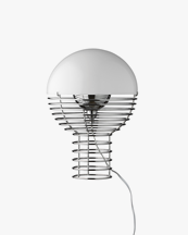 Verpan Wire Table Lamp Ø30 Chrome/White
