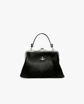 Vivienne Westwood Granny Frame Purse Black Leather