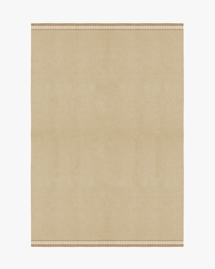 Layered Röllakan Solid Wool Rug Marigold