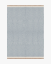 Layered Röllakan Solid Wool Rug Sky Blue