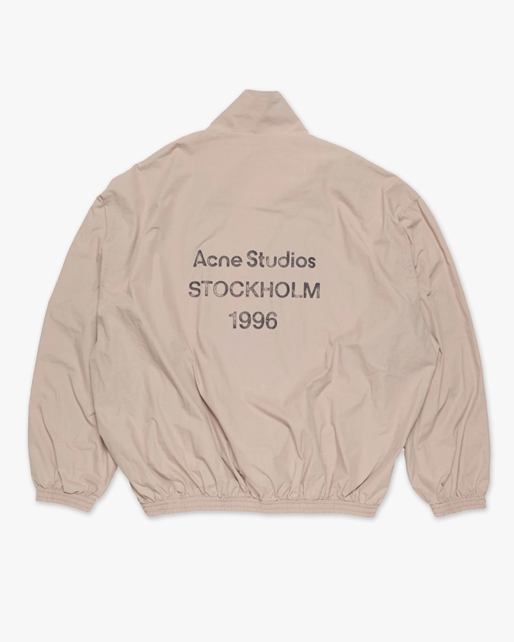 Acne Studios Stamp Logo Zipper Jacket Mushroom Beige