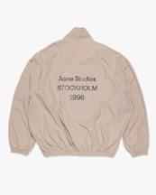 Acne Studios Stamp Logo Zipper Jacket Mushroom Beige