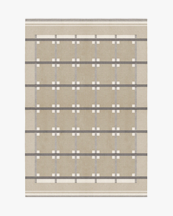 Layered Röllakan Ruth Wool Rug Almond