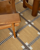 Layered Röllakan Ruth Wool Rug Harvest Yellow