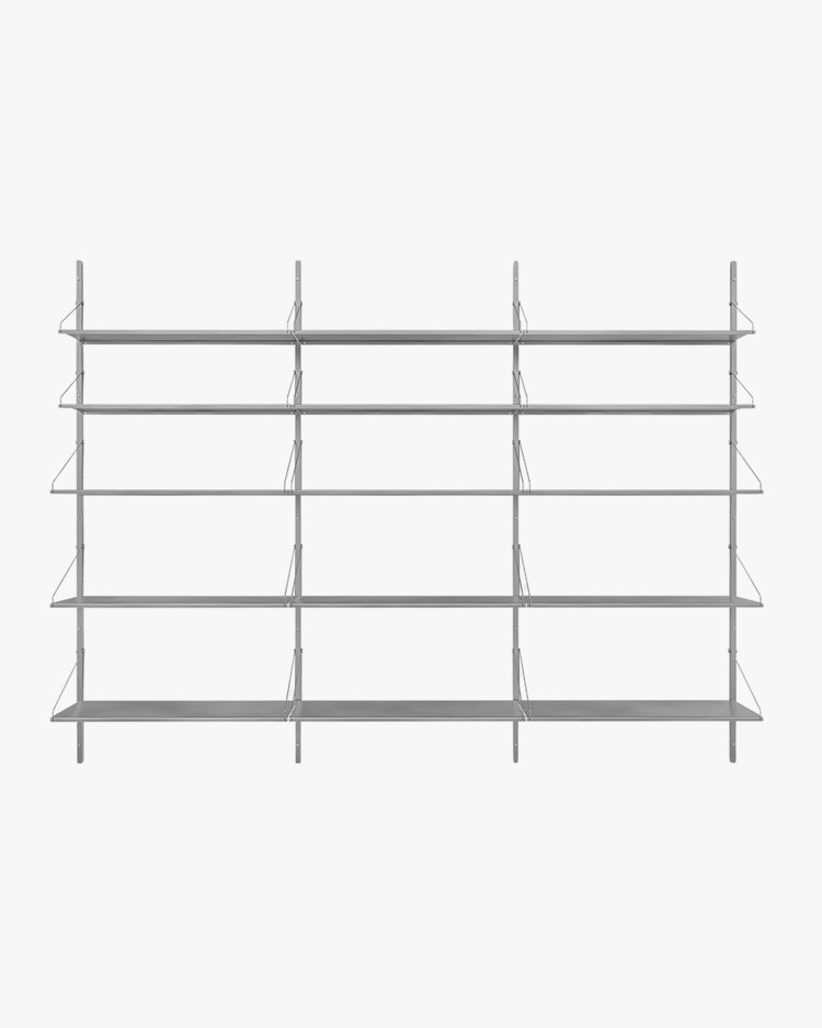 Frama Shelf Library H1852 Triple Section Stainless Steel