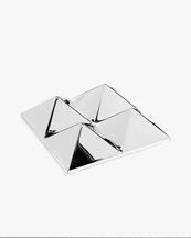 Verpan Mirror Sculptures 4 Pyramids Silver