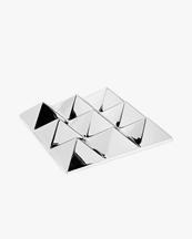 Verpan Mirror Sculptures 9 Pyramids Silver