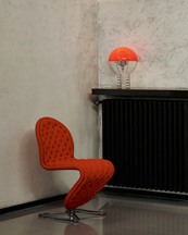 Verpan Wire Table Lamp Ø40 Chromeorange