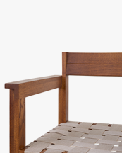Frama Symmetry Armrest Chair Honey Ash Wood/Oat Fabric