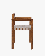 Frama Symmetry Armrest Chair Honey Ash Wood/Oat Fabric