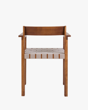Frama Symmetry Armrest Chair Honey Ash Wood/Oat Fabric