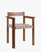 Frama Symmetry Armrest Chair Honey Ash Wood/Oat Fabric